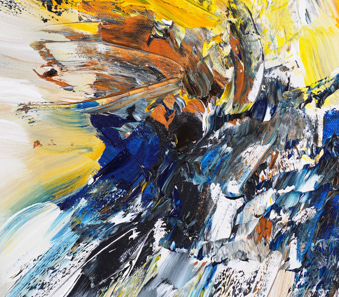 Detail des abstraktes Gemäldes des Kunstmalers Peter Nottrott