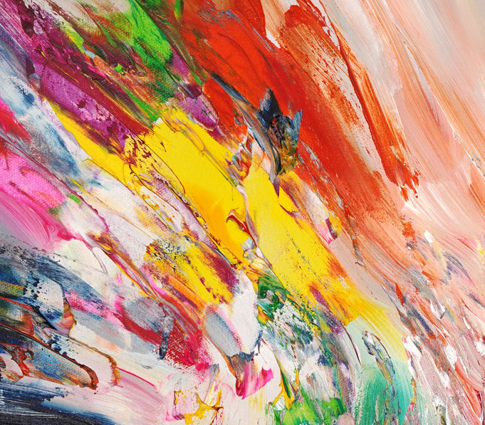 Detailfoto des abstrakten Gemäldes von Peter Nottrott