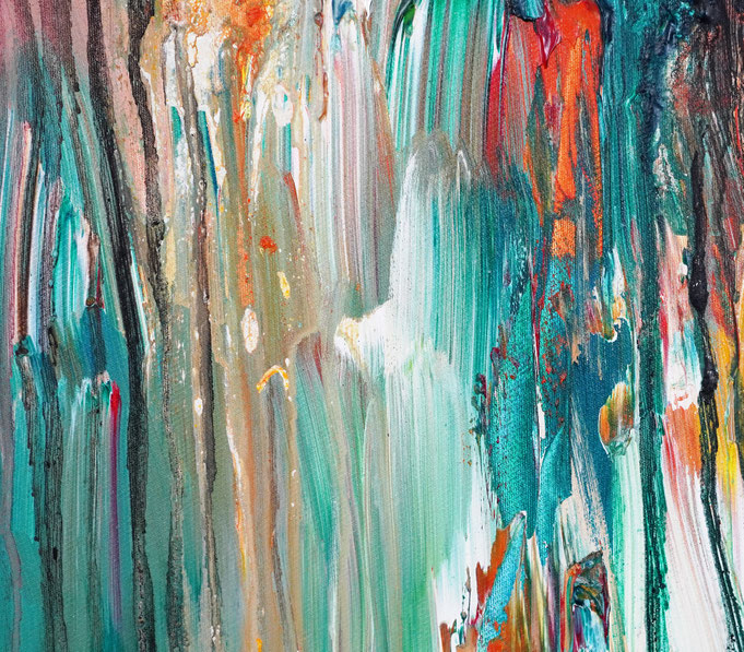 Detail des abstrakten Gemäldes