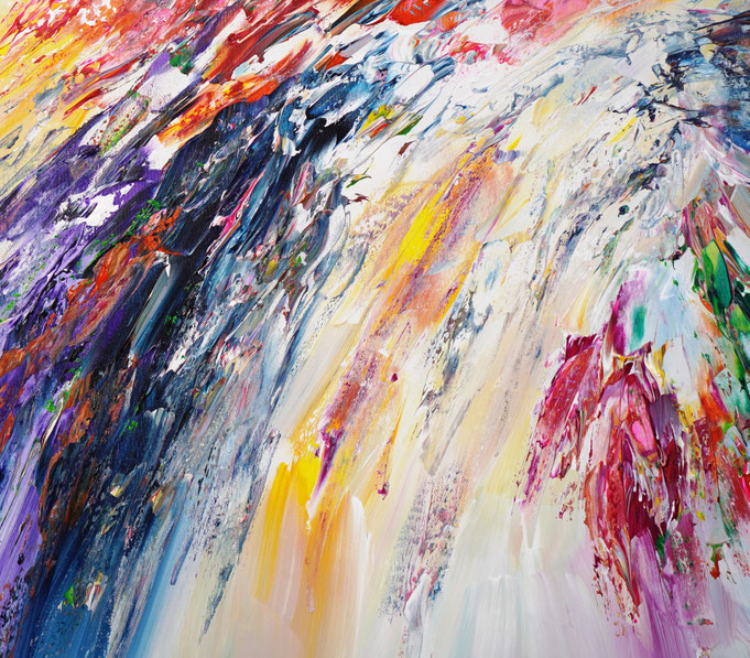 Detailfoto des abstrakten Gemäldes von Peter Nottrott