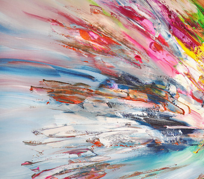 Detailfoto des abstrakten Gemäldes von Peter Nottrott