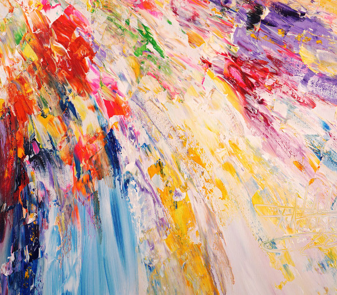 Detailfoto des abstrakten Gemäldes von Peter Nottrott