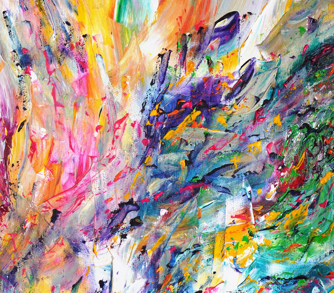 Detail des abstrakten, emotionalen Unikats