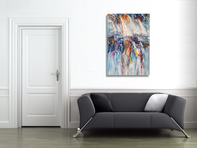 peter nottrott, Originalgemälde, acryl, blau,  maritim, Meer, Wasser, Wind, Wellen 