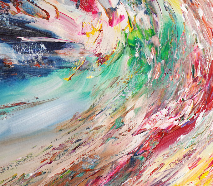 Detailfoto des abstrakten Gemäldes von Peter Nottrott