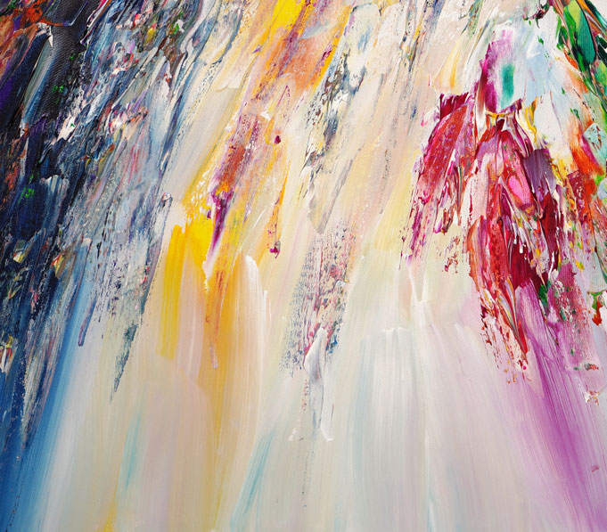 Detailfoto des abstrakten Gemäldes von Peter Nottrott