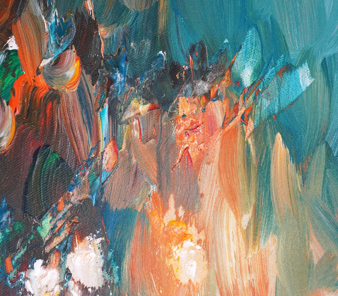Detail des abstrakten Gemäldes