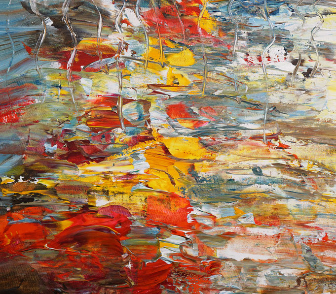 Detailfoto des Gemäldes "Romantic Seaside Sailing M 1", Acryl auf Leinwand