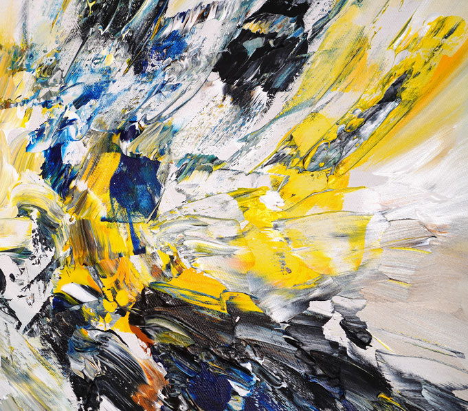 Detail des abstraktes Gemäldes des Kunstmalers Peter Nottrott