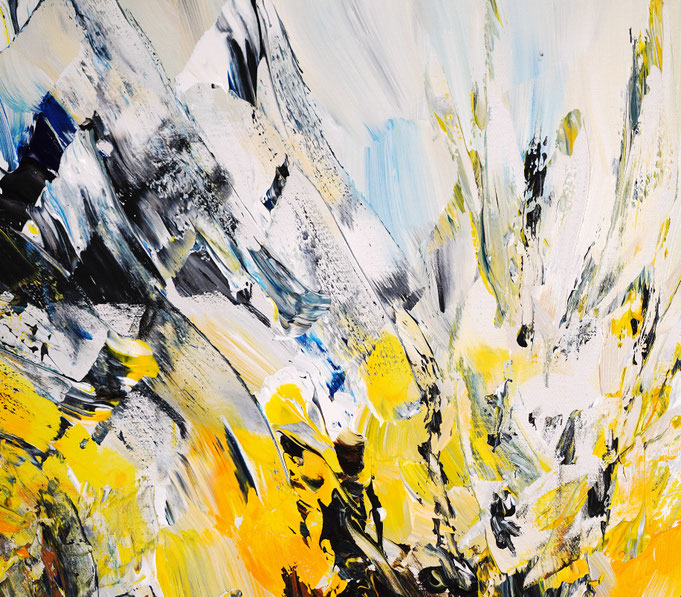 Detail des abstraktes Gemäldes des Kunstmalers Peter Nottrott