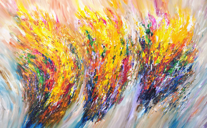 Großformatiges Acrylbild auf Leinwand. Abstrakte, moderne Malerei.