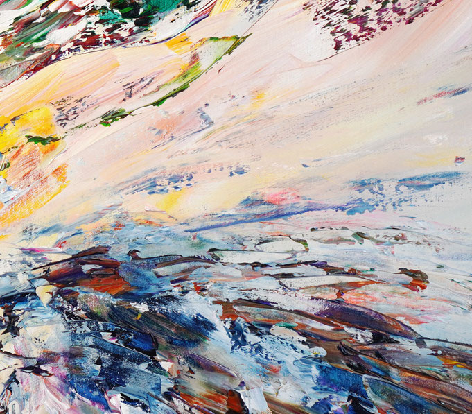 Detailfoto des abstrakten Gemäldes von Peter Nottrott