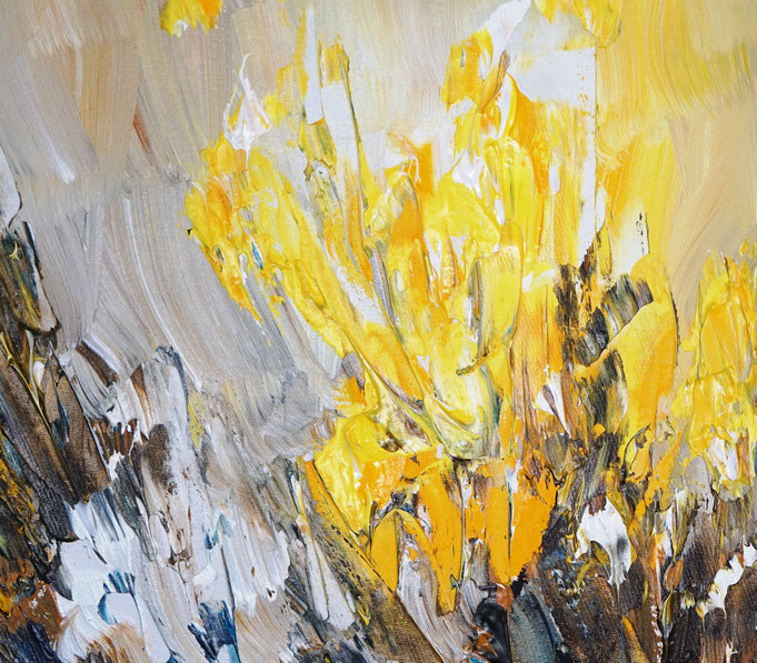 Detail des abstraktes Gemäldes des Kunstmalers Peter Nottrott