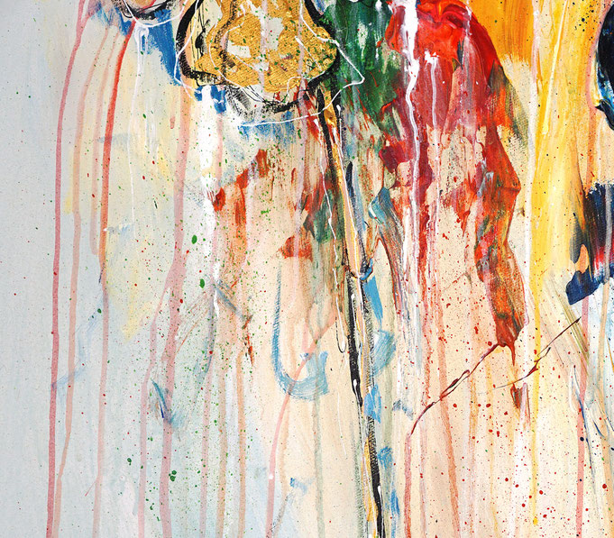 Detail des floralen Gemälde des Künstlers Peter Nottrott