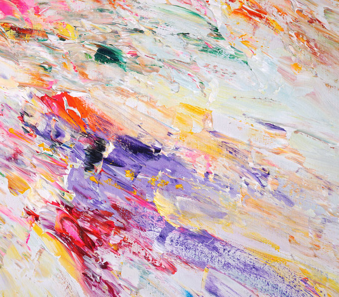 Detailfoto des abstrakten Gemäldes von Peter Nottrott
