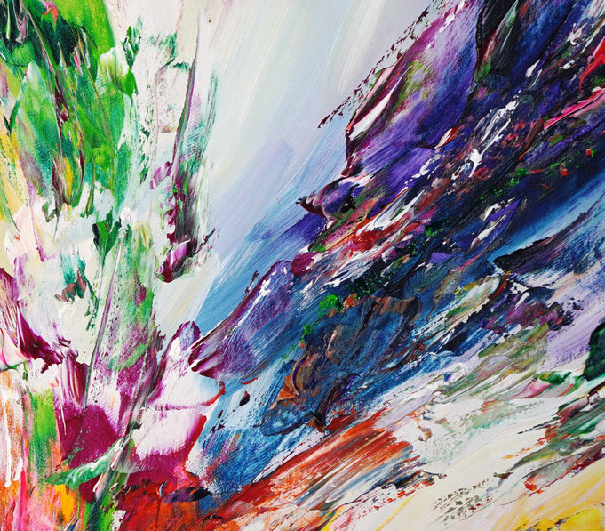 Detailfoto des abstrakten Gemäldes von Peter Nottrott