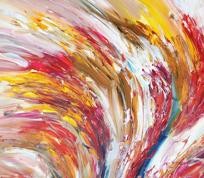 Detail aus dem abstrakten Gemälde des Kunstmalers Peter Nottrott