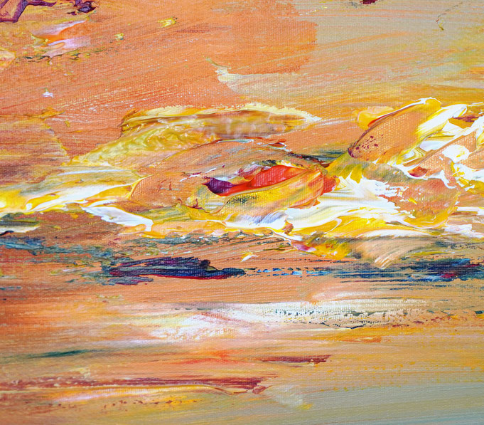 Detail des floralen Gemälde des Künstlers Peter Nottrott