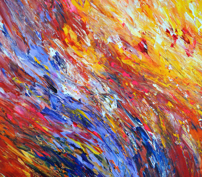 Detail des abstrakten Gemäldes