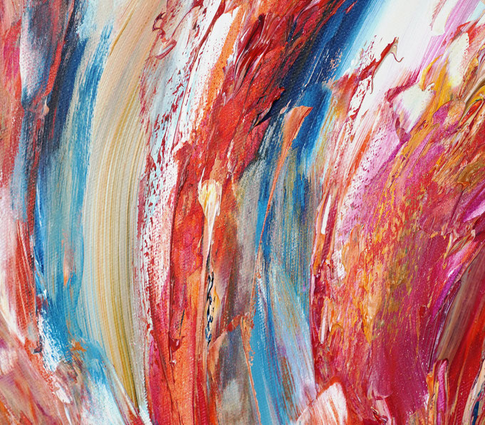 Detail aus dem abstrakten Gemälde des Kunstmalers Peter Nottrott