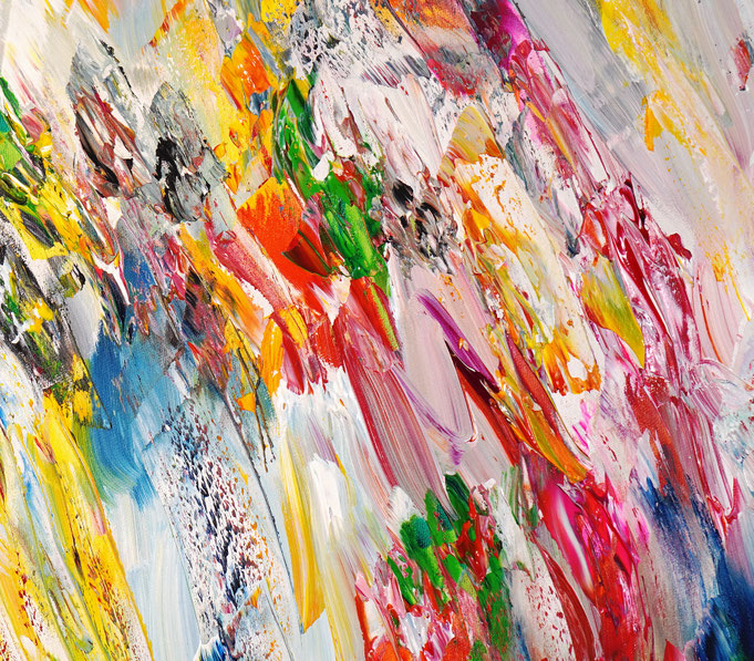 Detail aus dem abstrakten Gemälde des Kunstmalers Peter Nottrott
