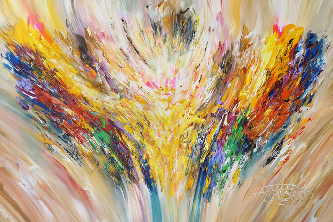 Abstraktes Acrylbild modern, leinwand