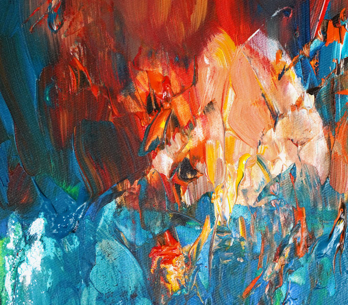 Detail des abstrakten Gemäldes