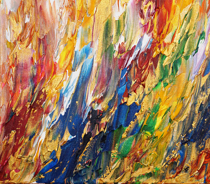Detail des abstrakten Gemäldes des Kunstmalers Peter Nottrott
