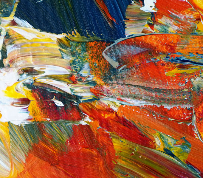 Detail des floralen Gemälde des Künstlers Peter Nottrott
