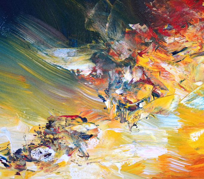 Detail des floralen Gemälde des Künstlers Peter Nottrott