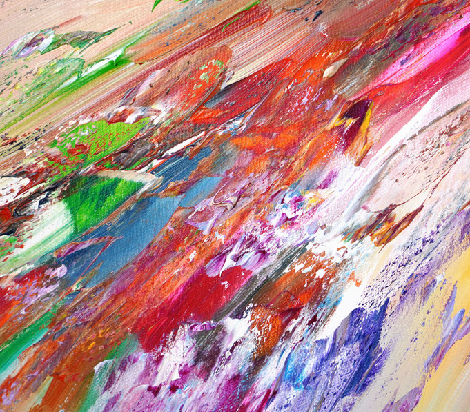 Detailfoto des abstrakten Gemäldes von Peter Nottrott