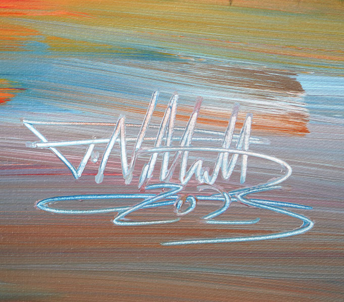 Signatur und Entstehungsjahr, unten rechts auf dem Gemälde