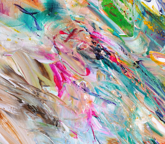 Detail des abstrakten, emotionalen Unikats