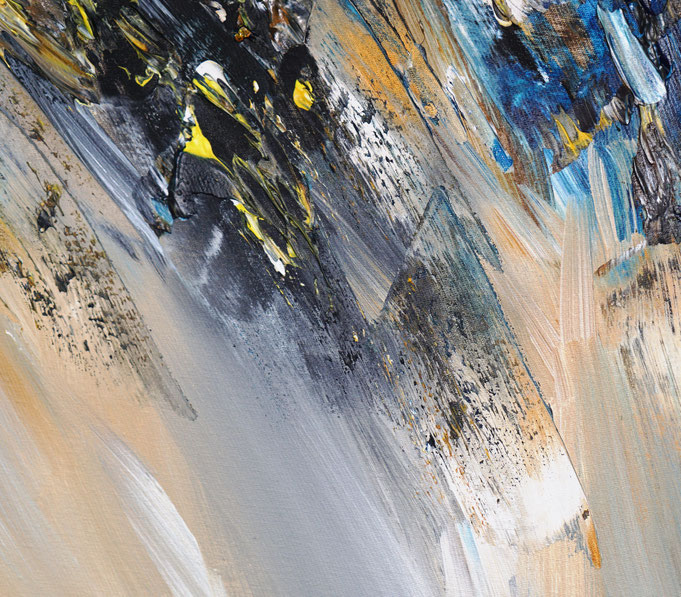 Detail des abstraktes Gemäldes des Kunstmalers Peter Nottrott