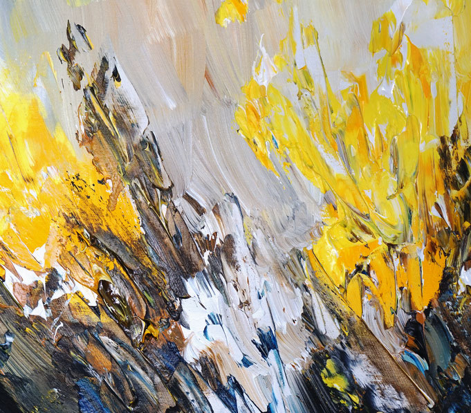 Detail des abstraktes Gemäldes des Kunstmalers Peter Nottrott