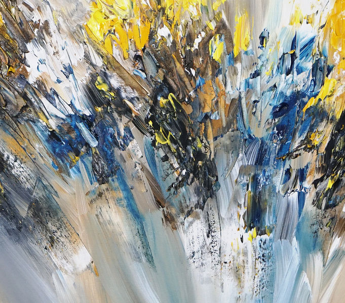 Detail des abstraktes Gemäldes des Kunstmalers Peter Nottrott