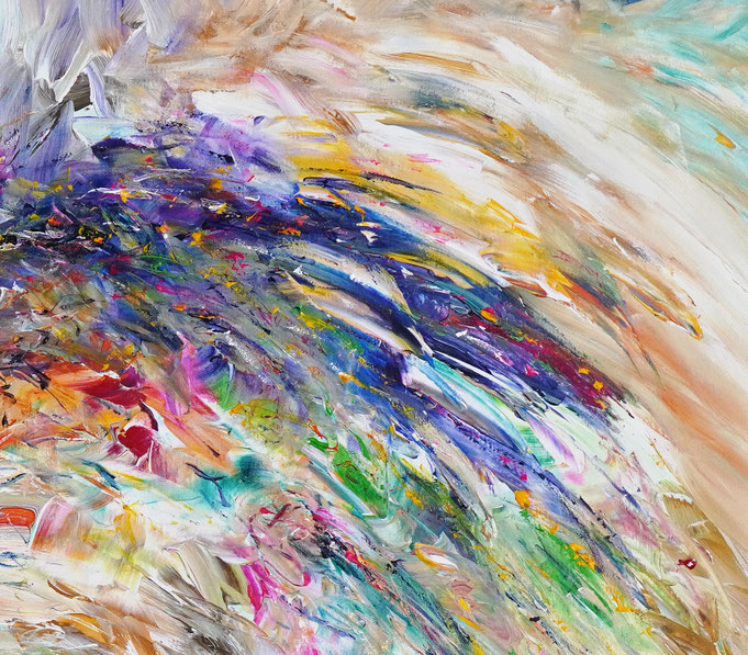 Detail des abstrakten, emotionalen Unikats
