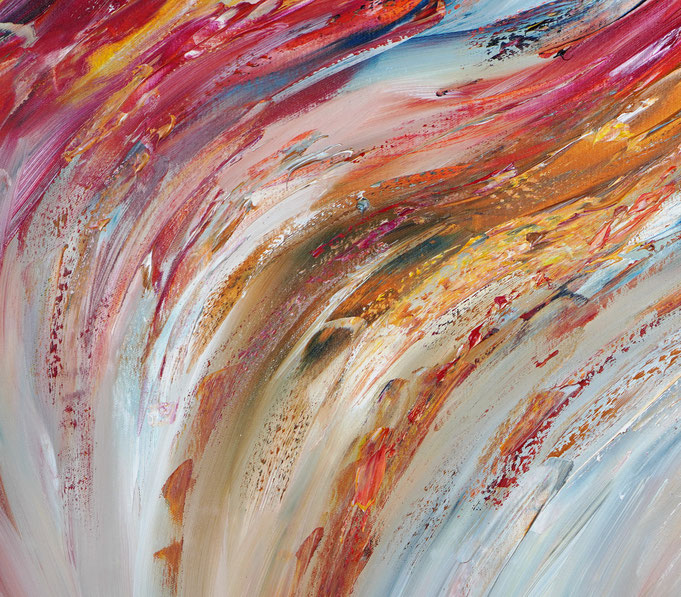 Detail aus dem abstrakten Gemälde des Kunstmalers Peter Nottrott