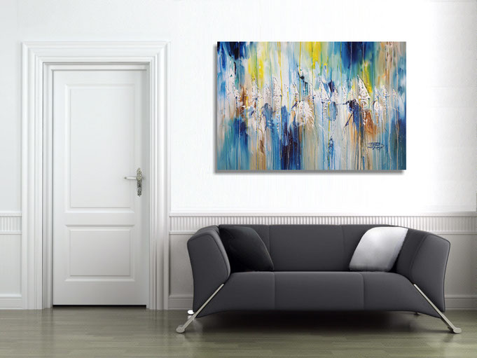 peter nottrott, Originalgemälde, acryl, blau,  maritim, Meer, Wasser, Wind, Wellen 