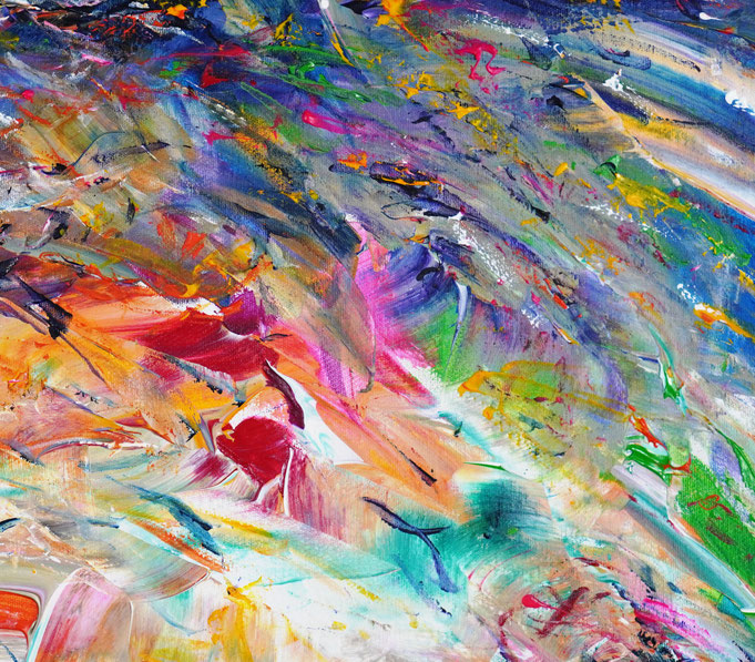 Detail des abstrakten, emotionalen Unikats
