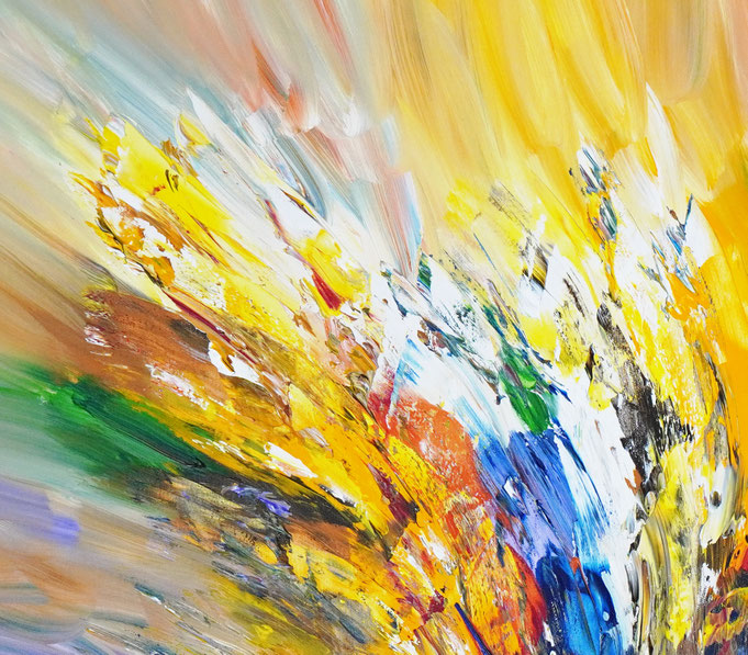 Detail des abstrakten Kunstgemäldes von Peter Nottrott