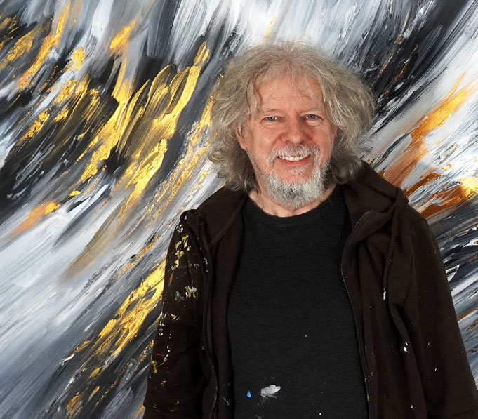 ... gerade fertig gemalt: Peter Nottrott mit Stick: Anthracite Gold 1