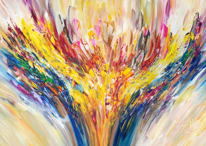 Abstraktes Acrylbild modern, leinwand
