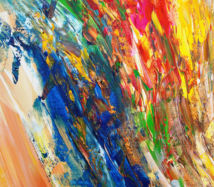 Detail des abstrakten Kunstgemäldes von Peter Nottrott