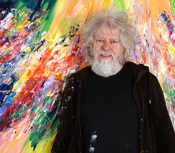 ... gerade fertig gemalt: Peter Nottrott mit Symphony Of Spring L 2