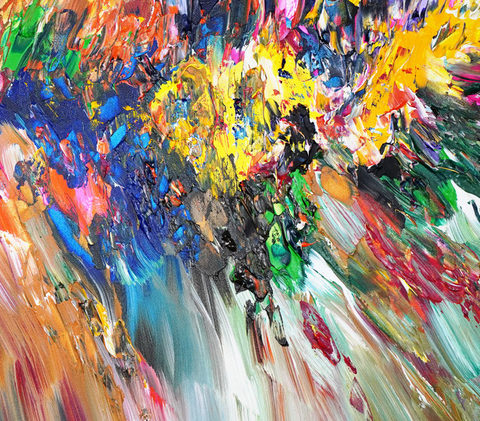 Detail aus dem abstrakten Gemälde des Kunstmalers Peter Nottrott
