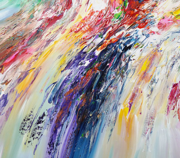 Detailfoto des abstrakten Gemäldes von Peter Nottrott
