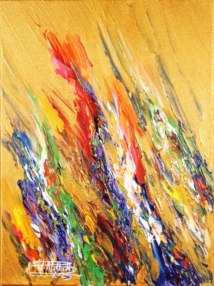 Abstraktes Acrylbild modern, leinwand
