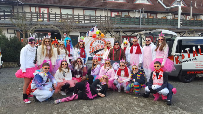 Die ImTakt-Einhörner an Rosenmontag