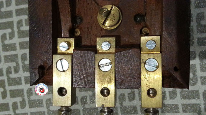 Hasler Telegraph key for Duplex morse system - particular block screw, and screw with S/N write on